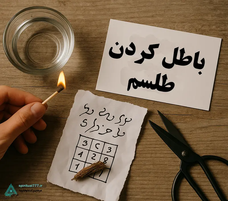 نحوه باطل کردن طلسم با آب و آتش و قیچی