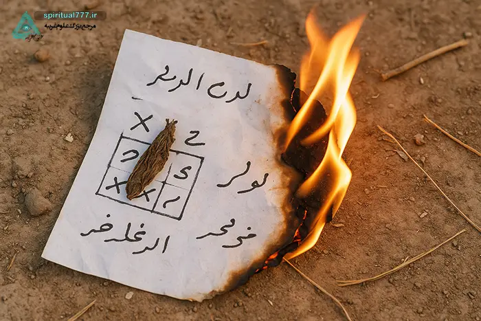 نحوه باطل کردن طلسم با استفاده از سوزاندن