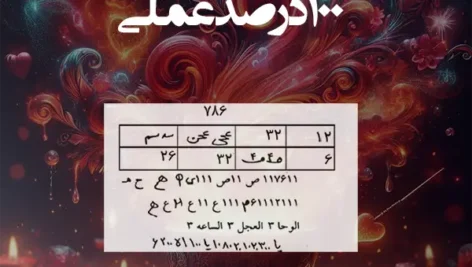 عکس نوشته همراه با تصویر طلسم محبت آتشی