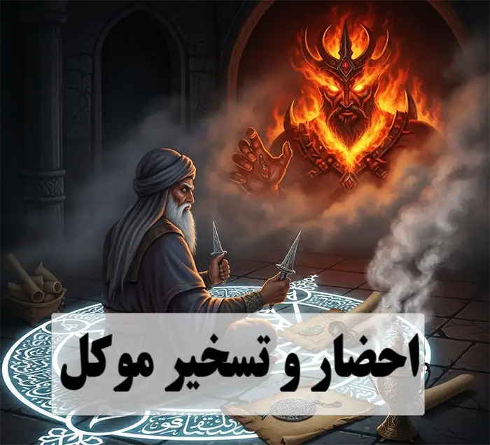 عکس فردی در حال احضار و تسخیر موکل