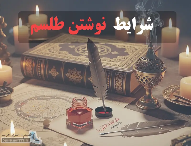 عکس با نوشته شرایط نوشتن طلسم