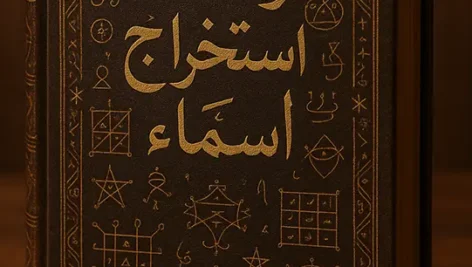 جلد طراحی شده کتاب رساله استخراج اسماء