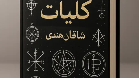 جلد طراحی شده کتاب کلیات شاقان هندی