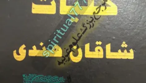 جلد اصلی کتاب کلیات شاقان هندی