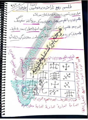 طلسم رفع ناراحتی و بی حوصلگی از کنز الساحرین