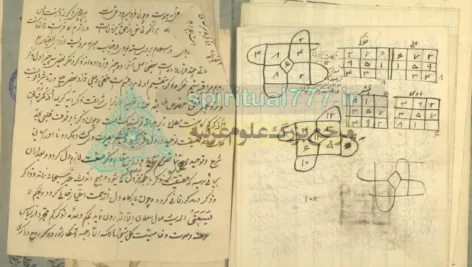 کتاب دستنویس طلسم در بیان جداول وفقی