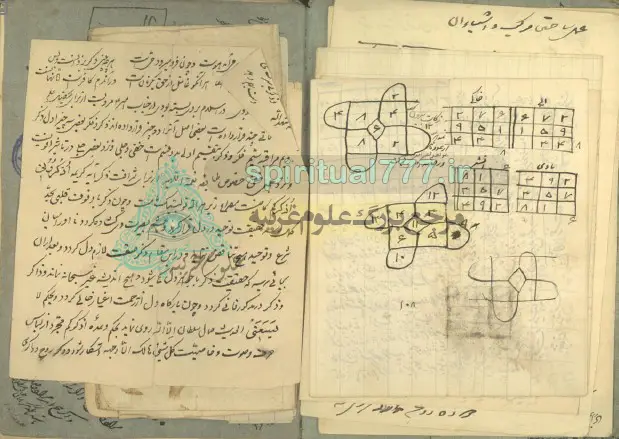 کتاب دستنویس طلسم در بیان جداول وفقی