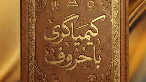 جلد اصلی کتاب کیمیاگری با حروف